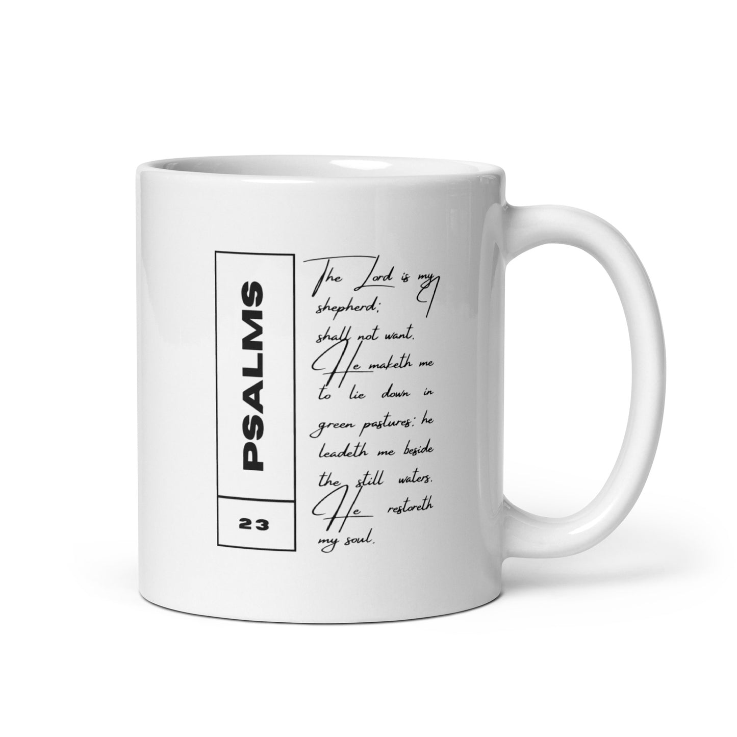 Psalms 23 - White Glossy Mug