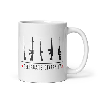 Celebrate Diversity - White Glossy Mug