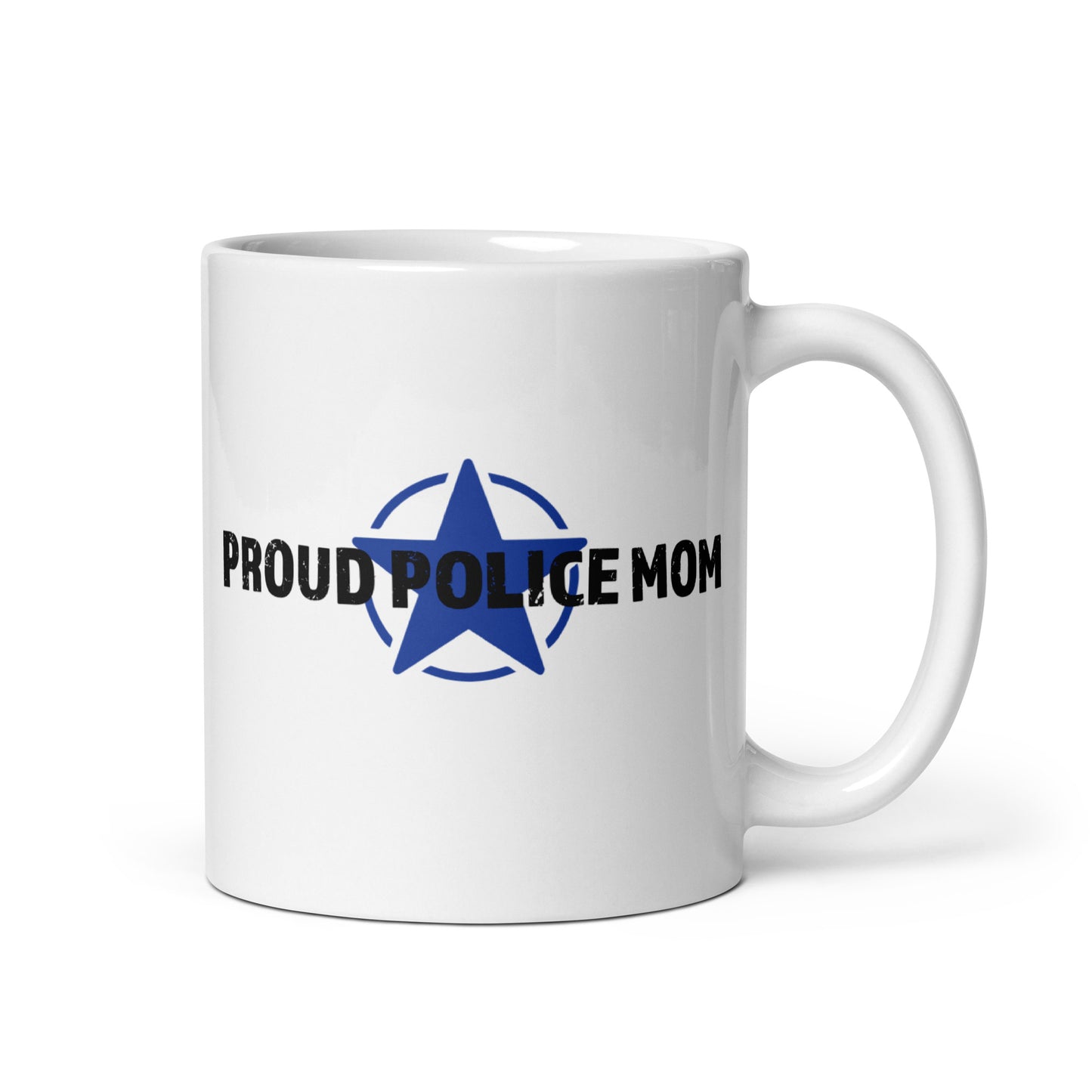 Proud Police Mom - White Glossy Mug