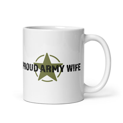 Proud Army Wife - White Glossy Mug