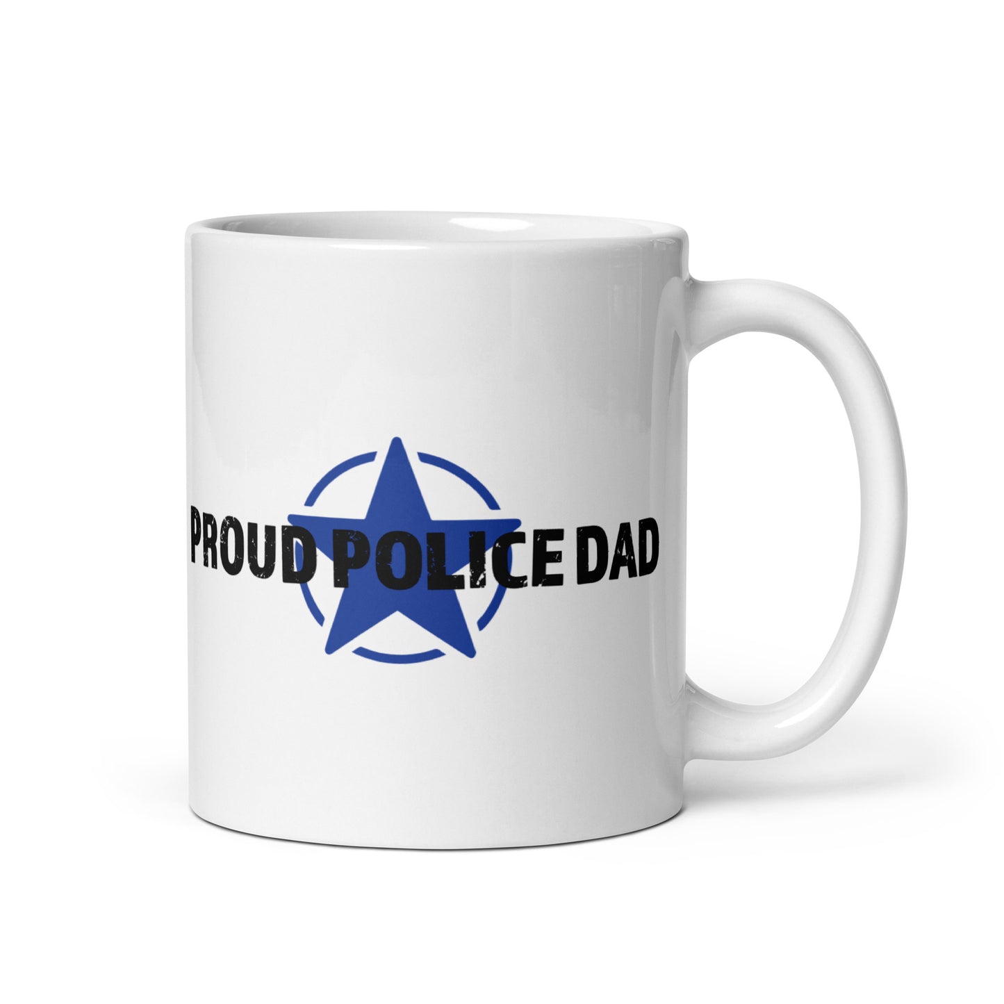 Proud Police Dad - White Glossy Mug