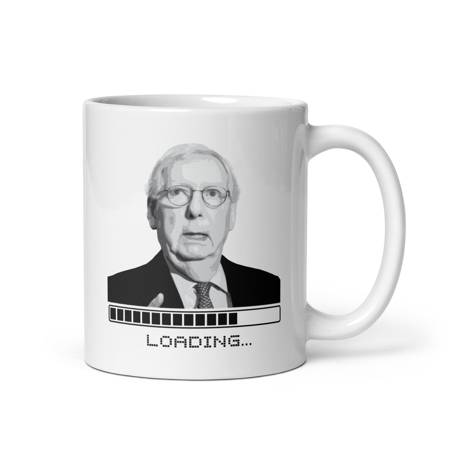 Mitch McConnell Loading - White Glossy Mug