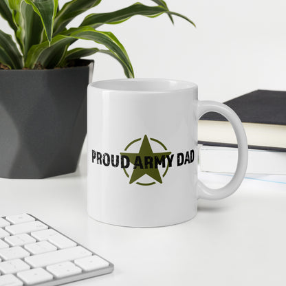 Proud Army Dad - White Glossy Mug