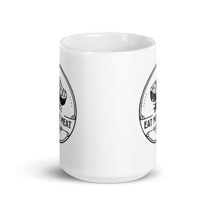 Eat More Meat - White Glossy Mug