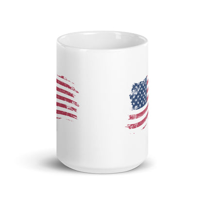 American Flag - White Glossy Mug