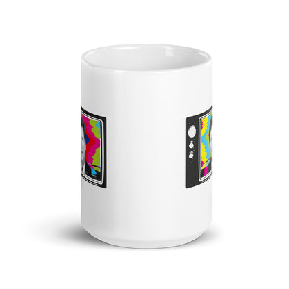 Tucker Retro TV in Color - White Glossy Mug