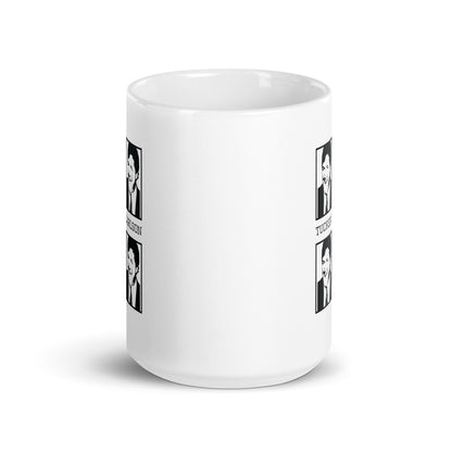 Tucker Carlson Warhol Style - White Glossy Mug