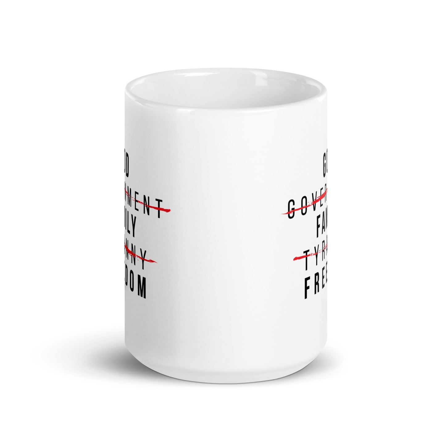 God, Family, Freedom - White Glossy Mug