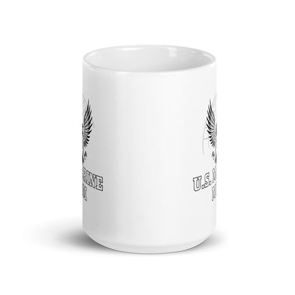 U.S. Marine Mom - White Glossy Mug