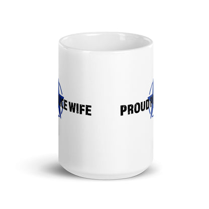 Proud Police Wife - White Glossy Mug