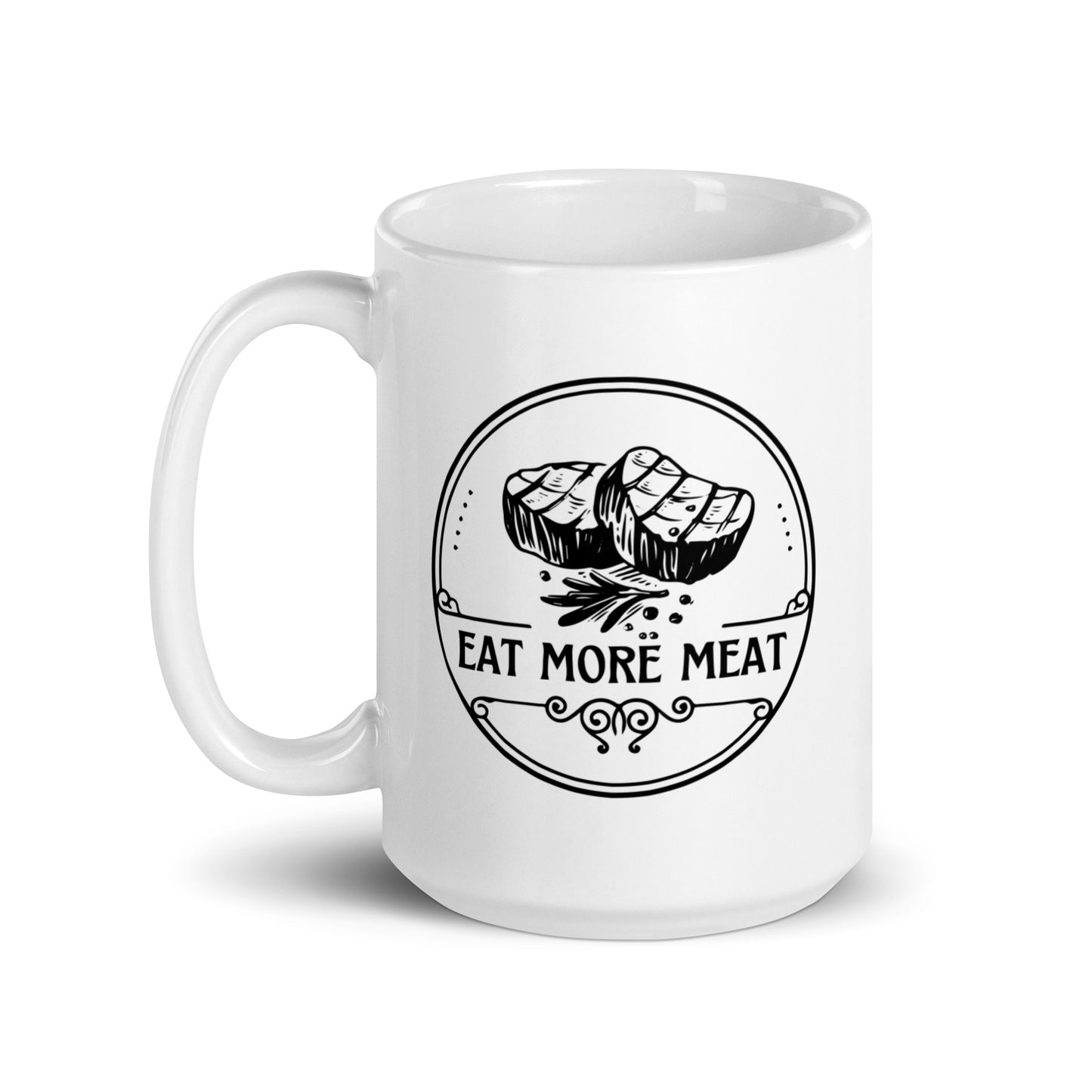 Eat More Meat - White Glossy Mug