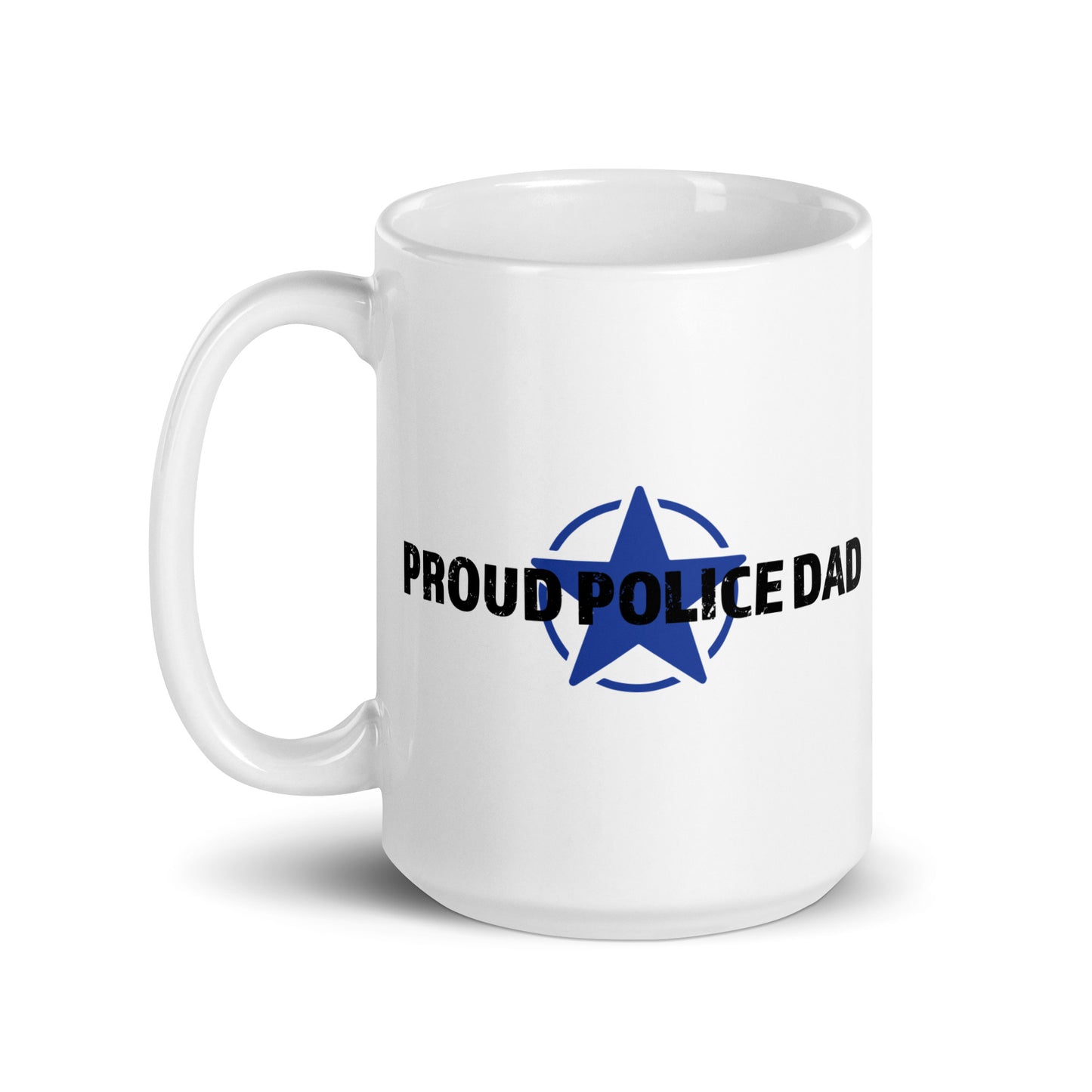 Proud Police Dad - White Glossy Mug