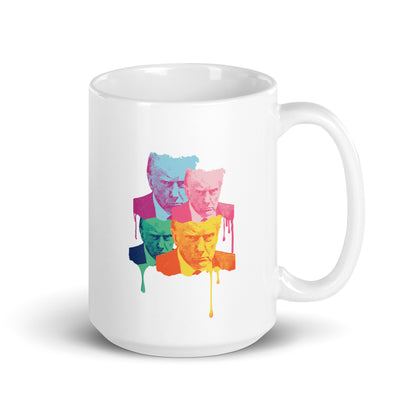 Trump Mugshot Drip - White Glossy Mug