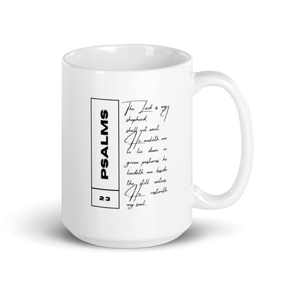 Psalms 23 - White Glossy Mug