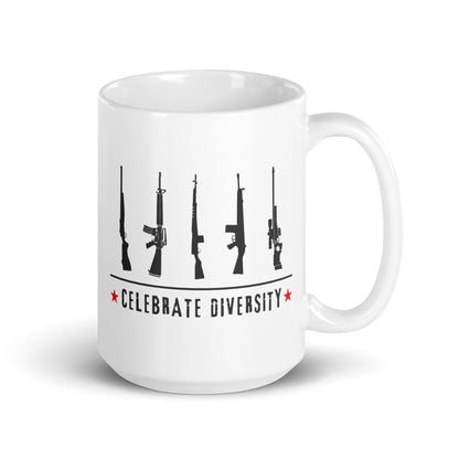 Celebrate Diversity - White Glossy Mug