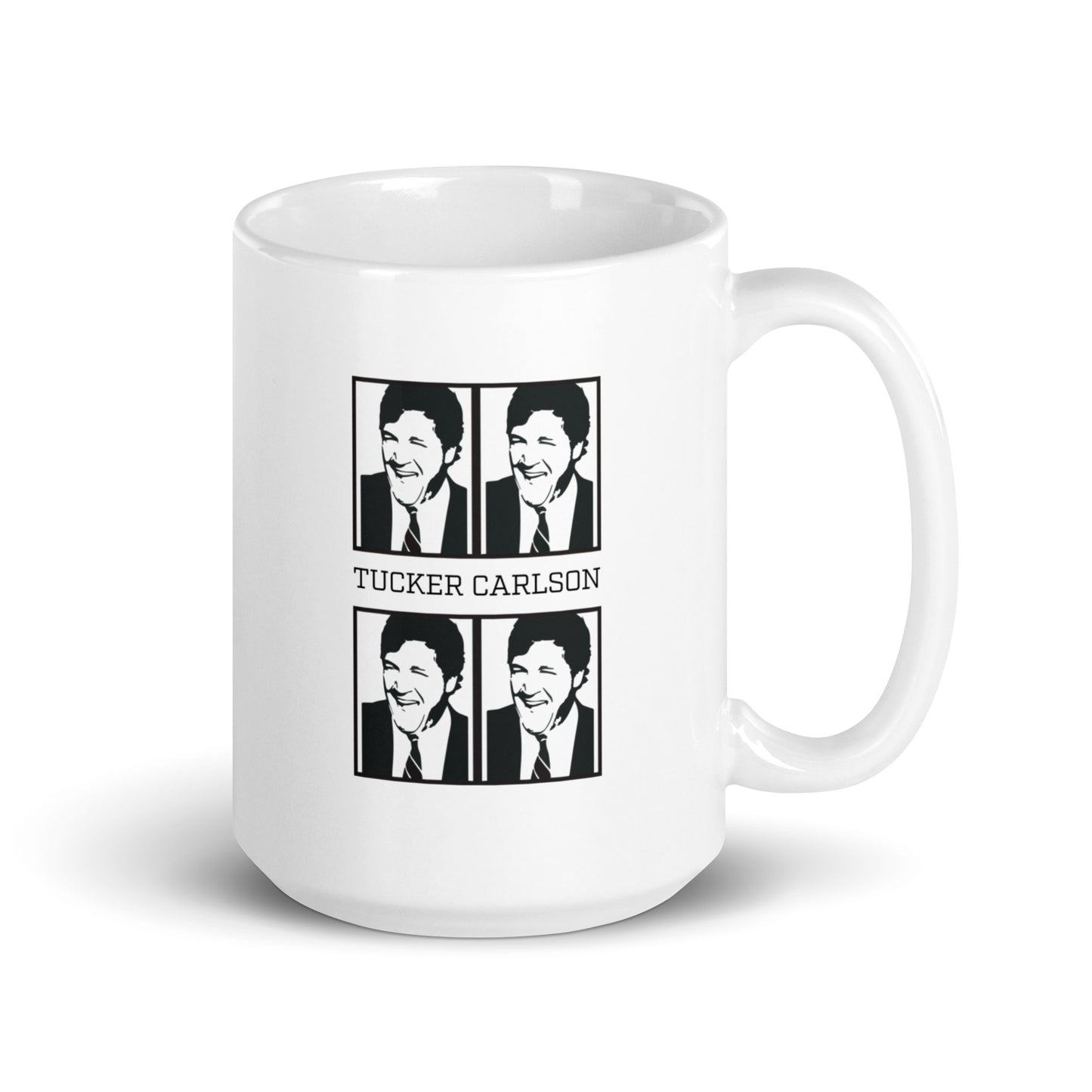 Tucker Carlson Warhol Style - White Glossy Mug
