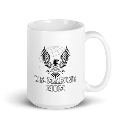 U.S. Marine Mom - White Glossy Mug