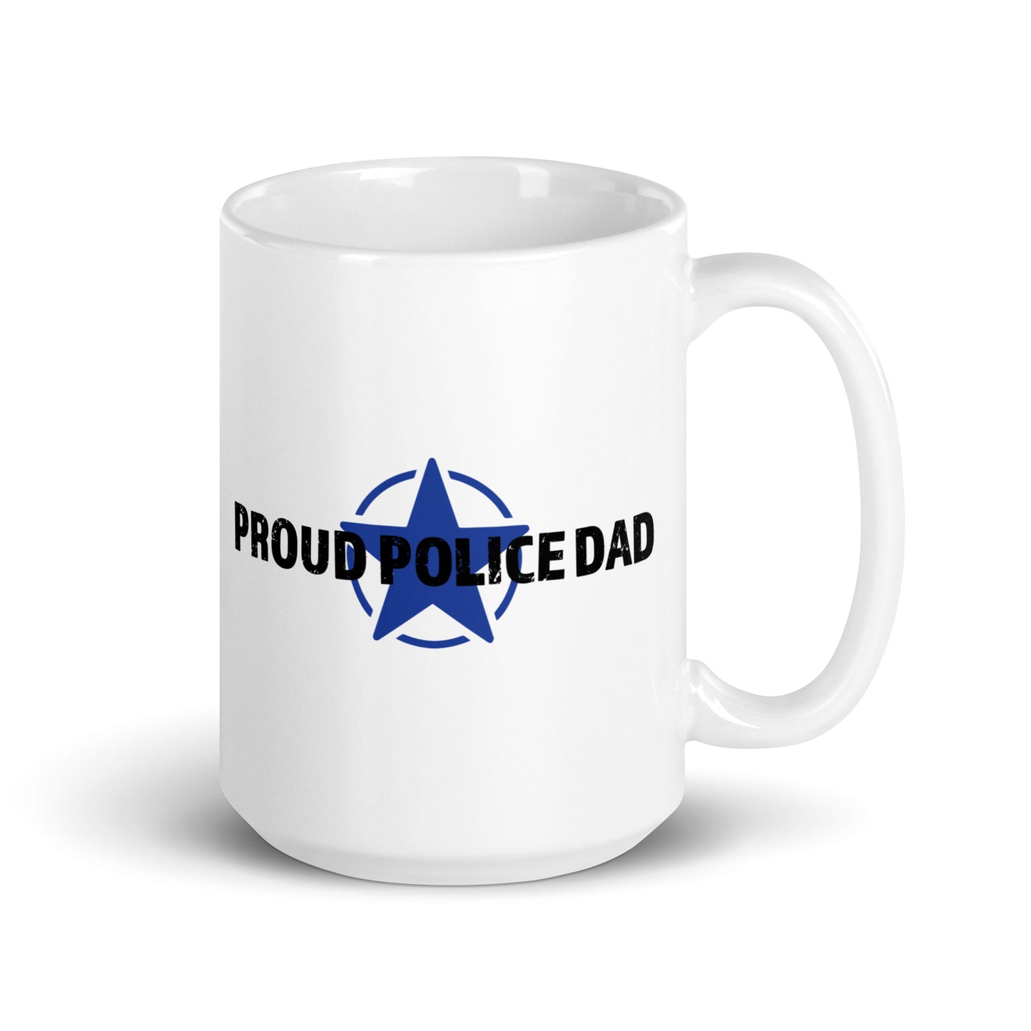 Proud Police Dad - White Glossy Mug